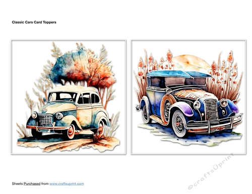 Classic Cars Card Toppers