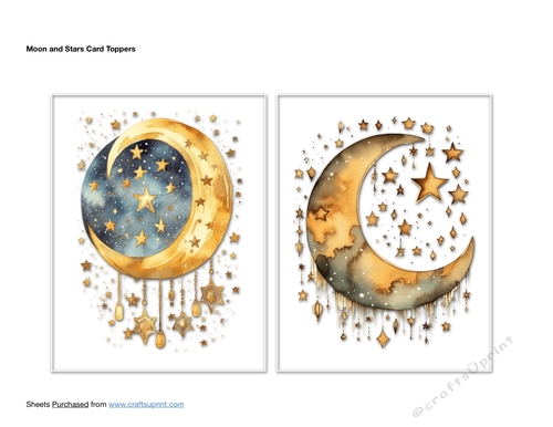 Moon and Stars Card Toppers