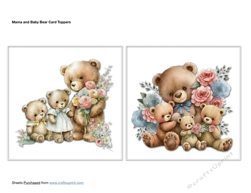 Mama and Baby Bear Card Toppers