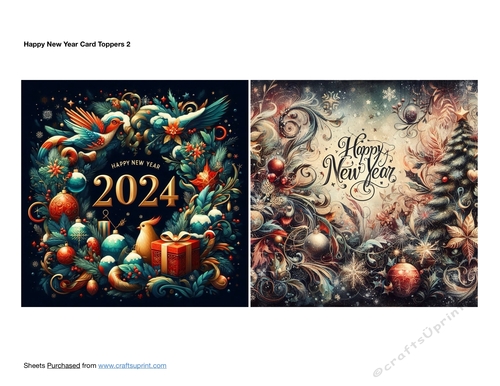 Happy New Year Card Toppers 2