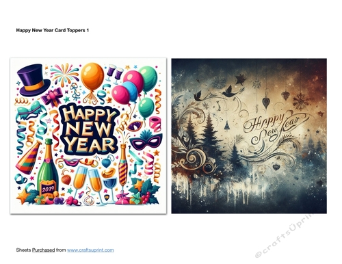Happy New Year Card Toppers 1