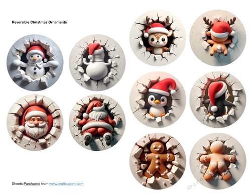 Reversible Christmas Ornaments