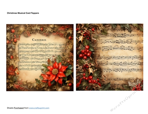 Christmas Musical Card Toppers