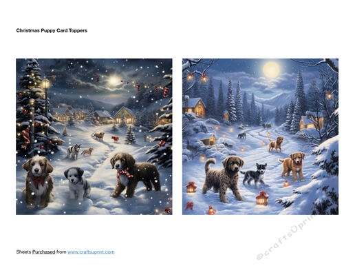 Christmas Puppy Card Toppers