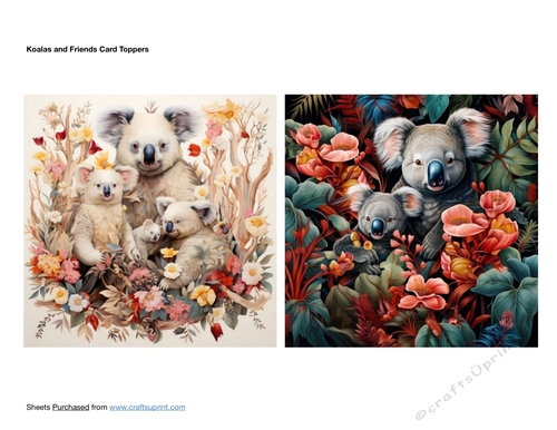 Koalas and Friends Card Toppers