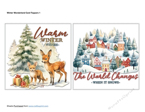 Winter Wonderland Card Toppers 