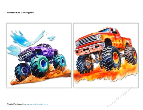 Monster Truck Card Toppers