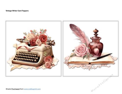 Vintage Writer Card Toppers