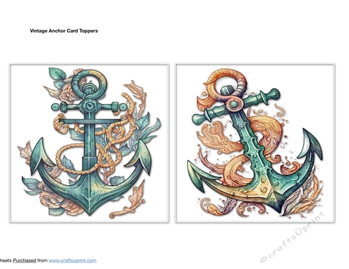 Vintage Anchor Card Toppers