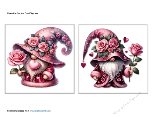 Valentine Gnome Card Toppers