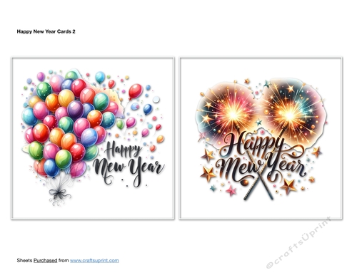 Happy New Year Card Toppers 2