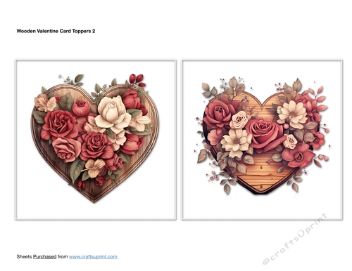 Wooden Valentine Card Toppers 2