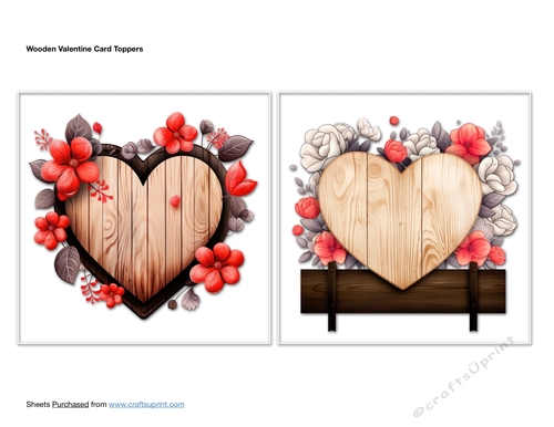 Wooden Valentine Card Toppers 1