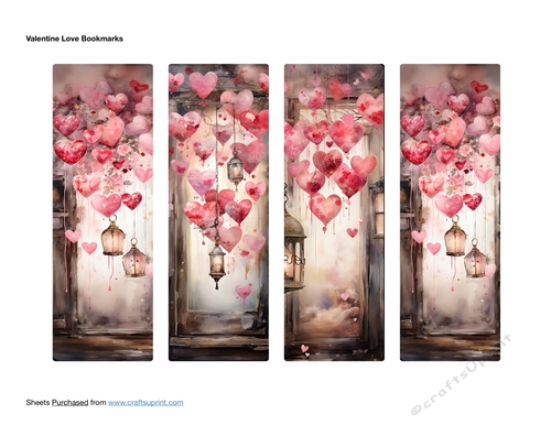 Valentine Love Bookmarks