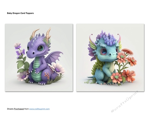 Baby Dragon Card Toppers