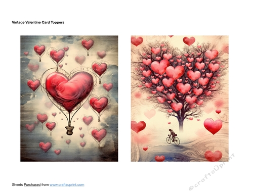 Vintage Valentine Card Topper
