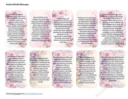 Positive Mindful Messages