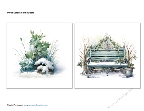 Winter Garden Card Toppers 1
