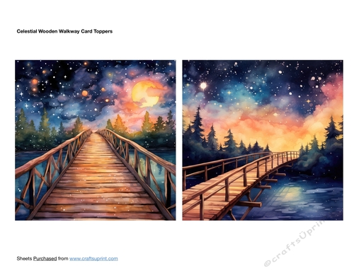 Celestial Wooden Walkway Card Toppers