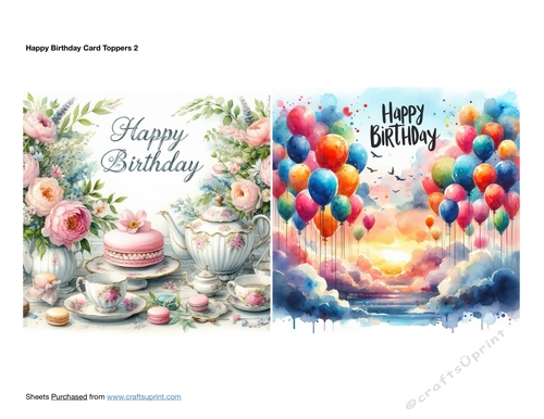 Happy Birthday Card Toppers 2