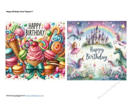 Happy Birthday Card Toppers 1