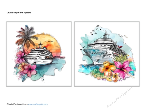 Cruise Ship Card Toppers