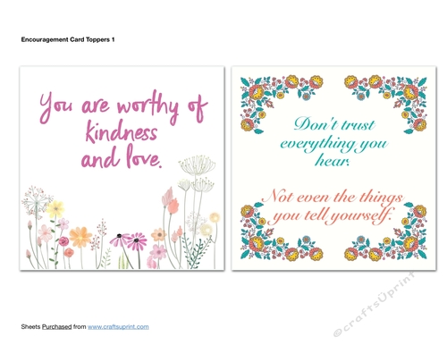 Encouragement Card Toppers 1