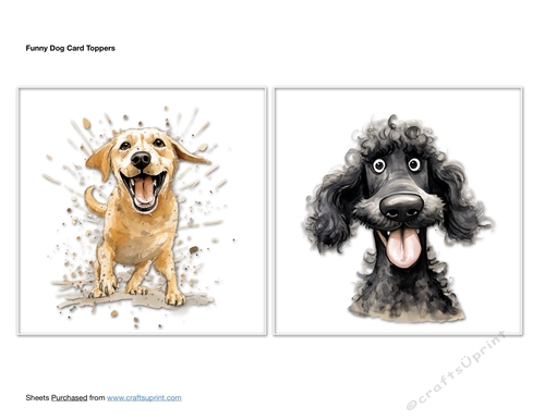 Funny Dogs Card Toppers
