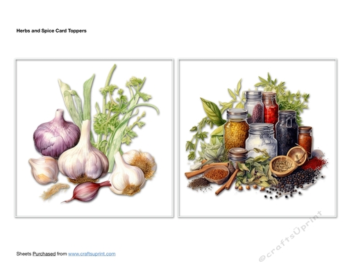 Herbs and Spice Card Toppers
