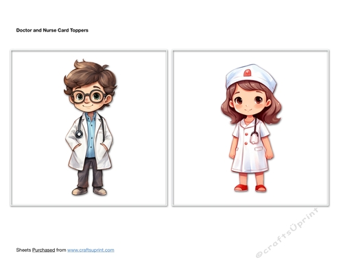 Doctor and Nurse Card Toppers