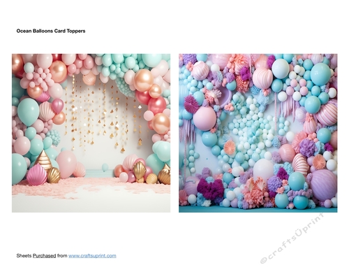 Ocean Balloons Card Toppers