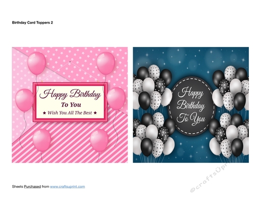 Happy Birthday Card Toppers 2