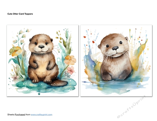 Cute Otter Card Toppers