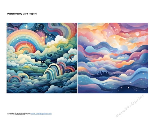 Pastel Dreamy Card Toppers