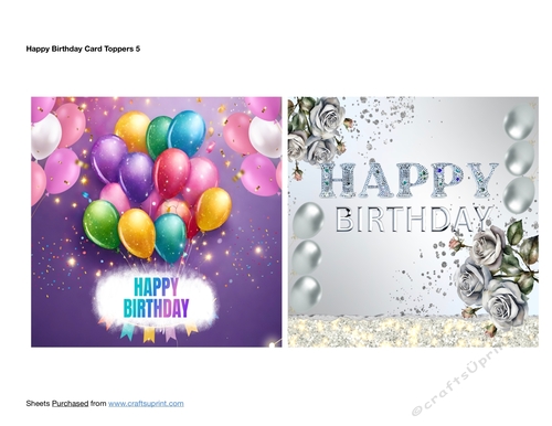 Happy Birthday Card Toppers 5
