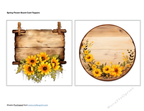 Spring Flower Board Card Toppers