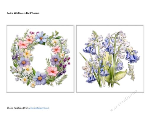 Spring Wildflowers Card Toppers