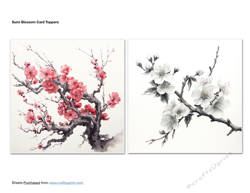 Sumi Blossom Card Toppers