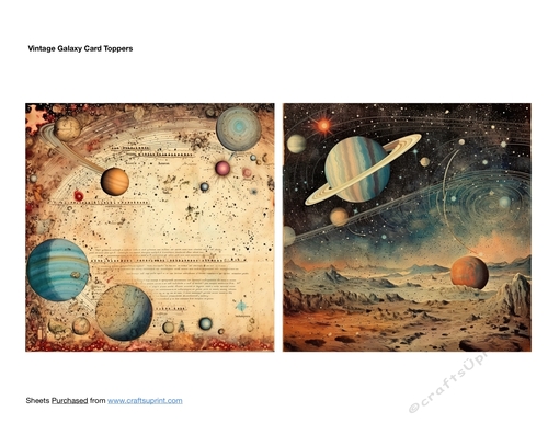 Vintage Galaxy Card Toppers