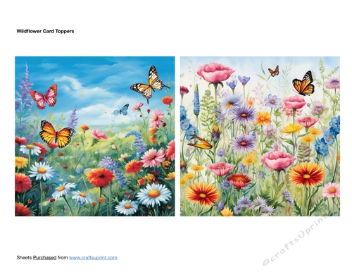 Wildflower Card Toppers