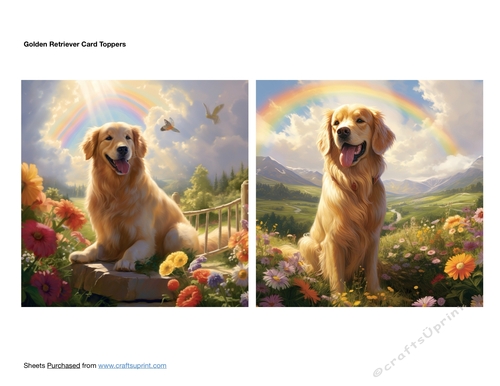 Golden Retriever Card Toppers