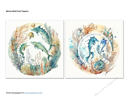 Marine Motif Card Toppers