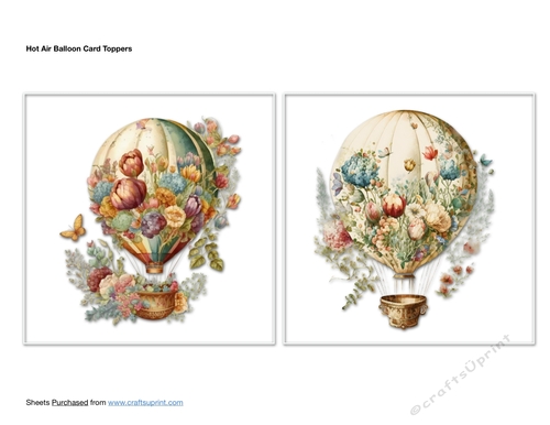 Hot Air Balloon Card Toppers