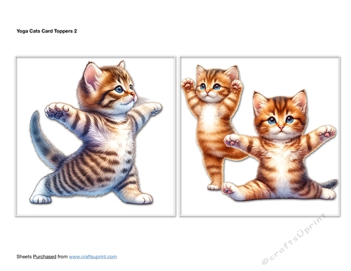 Yoga Cats Card Toppers 2