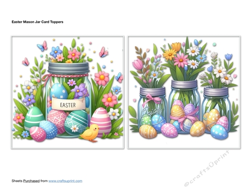 Easter Mason Jar Card Toppers