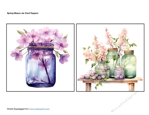 Spring Mason Jar Card Toppers