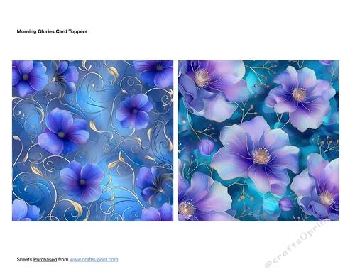 Morning Glories Card Toppers
