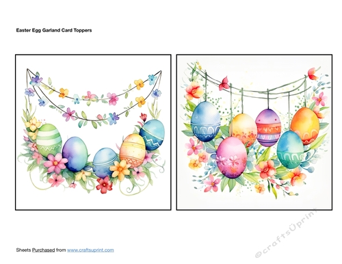 Easter Egg Garland Card Toppers