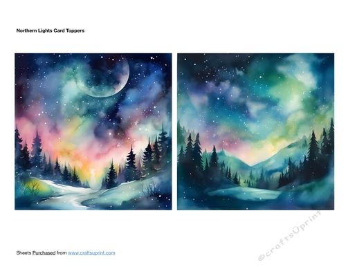 Northern Lights Card Toppers