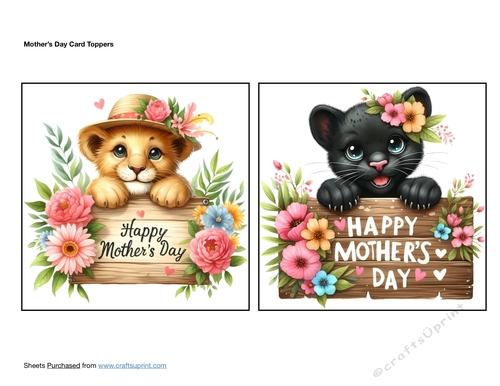 Mothers Day Card Toppers
